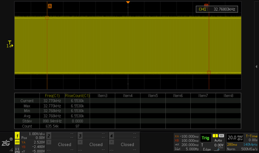 无源晶振/石英晶体谐振器输出频率测量方法