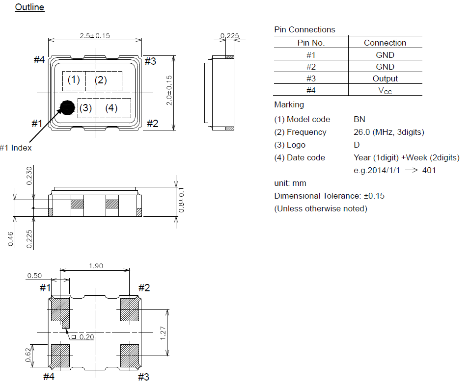 TCXO 基本参数, TCXO常用频点及TCXO封装尺寸介绍 TCXO 基本参数, TCXO常用频点及TCXO封装尺寸介绍